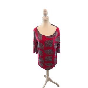 Lilly Pulitzer Tunic shirt | Size XL | Pink & Aqua Floral Print